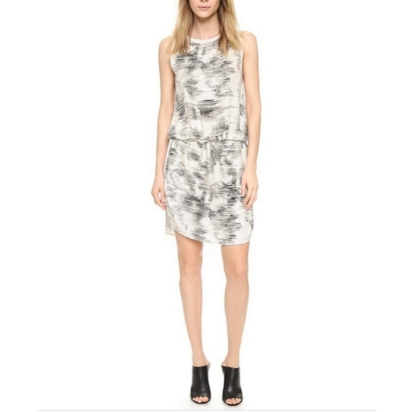 Vince 100% silk dress sleeveless abstract print - Picture 12 of 12